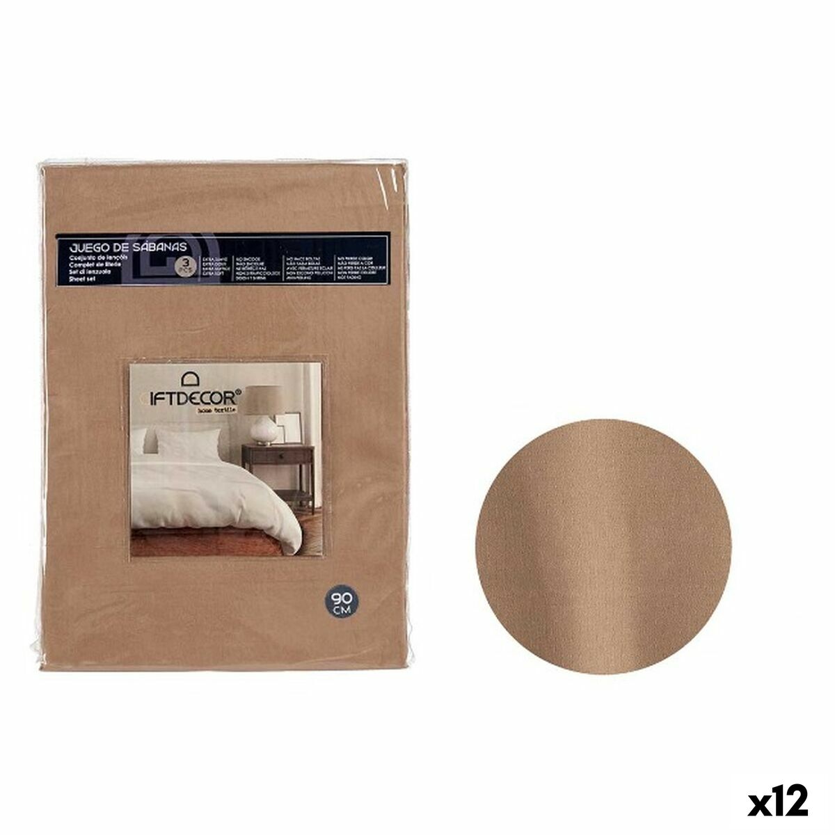 Ágynemű garnitúra Gift Decor Barna 90-es ágy